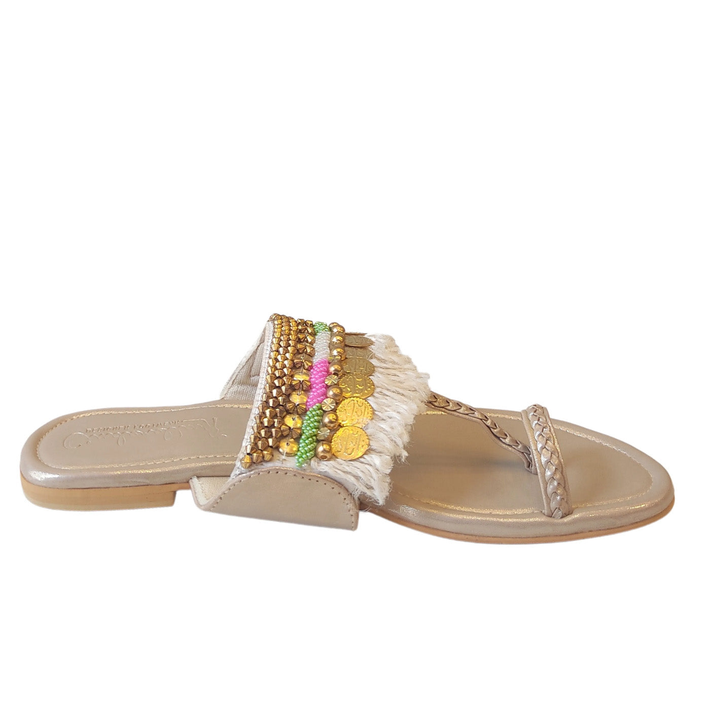 Multi Beige Banjara Kolhapuri