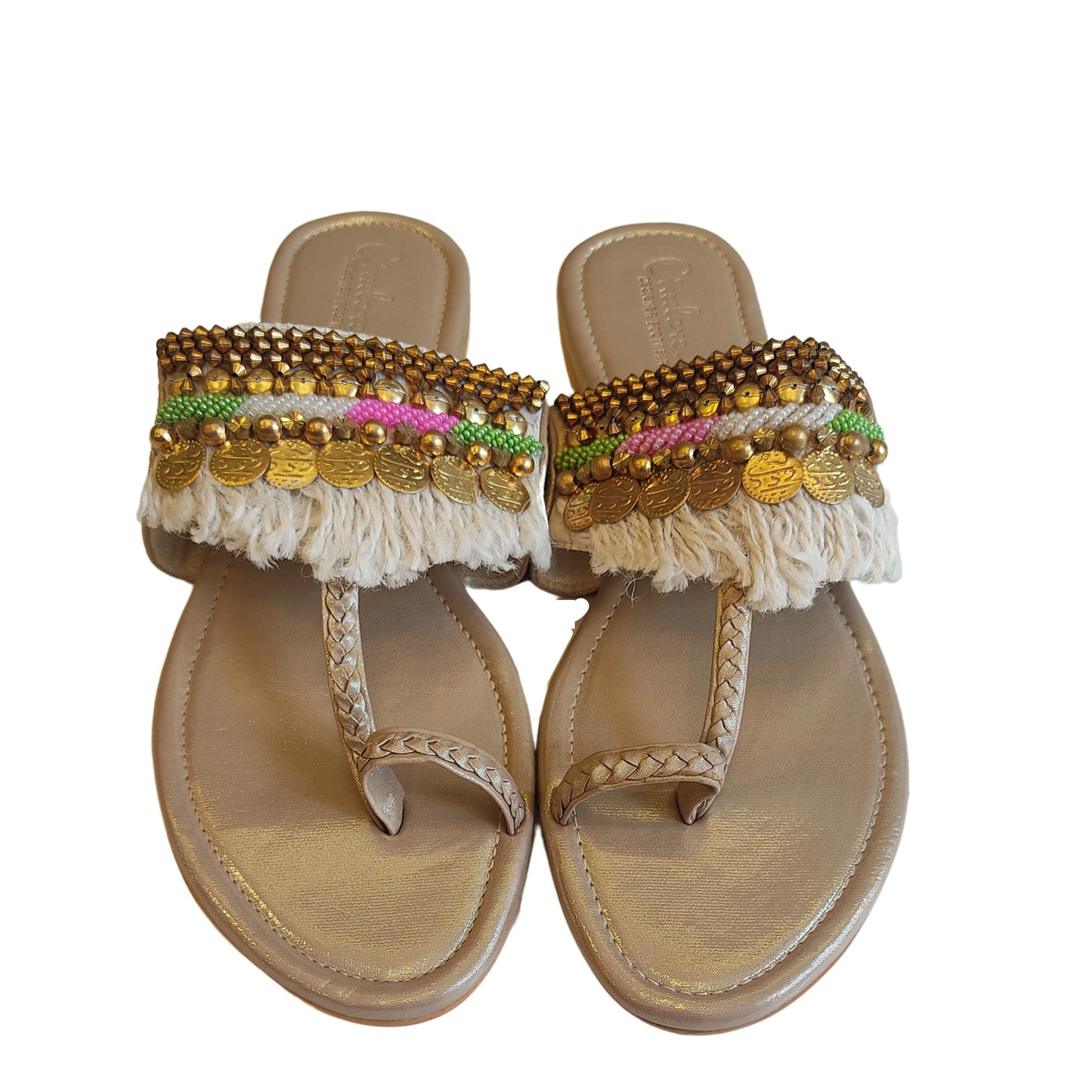 Multi Beige Banjara Kolhapuri