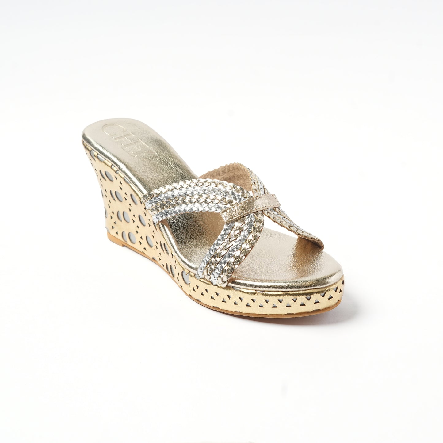 BRAID SILVER GOLD LASER 3"