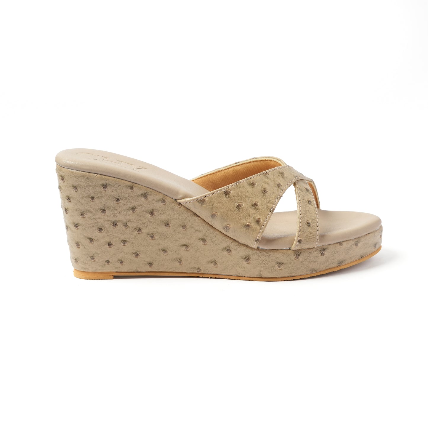 DESIRE LIGHT TAUPE OSTRICH 3"