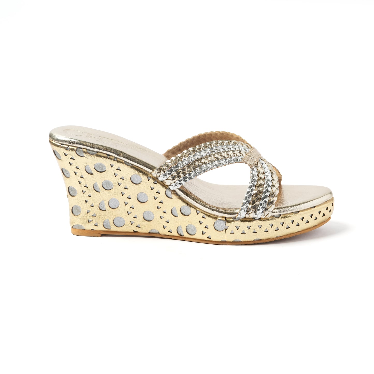 BRAID SILVER GOLD LASER 3"