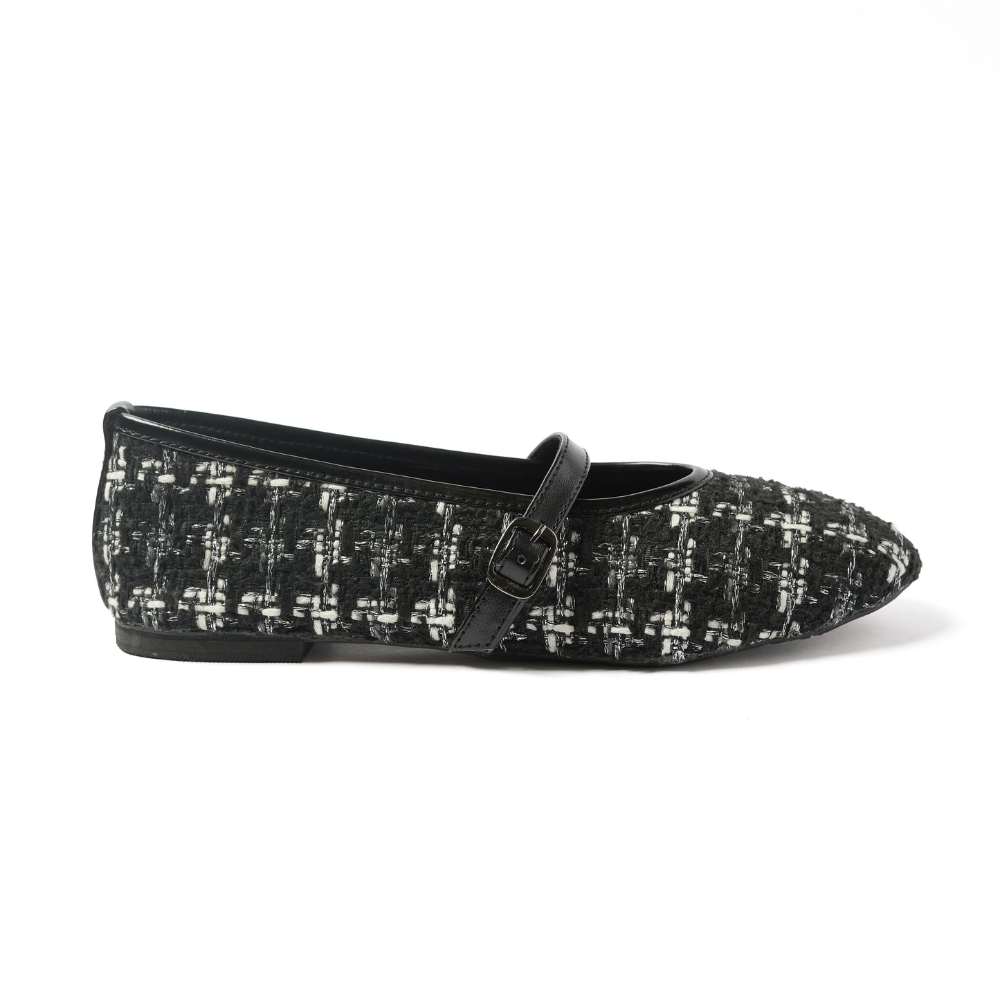 MARY JANES BALLET TWEED BLACK