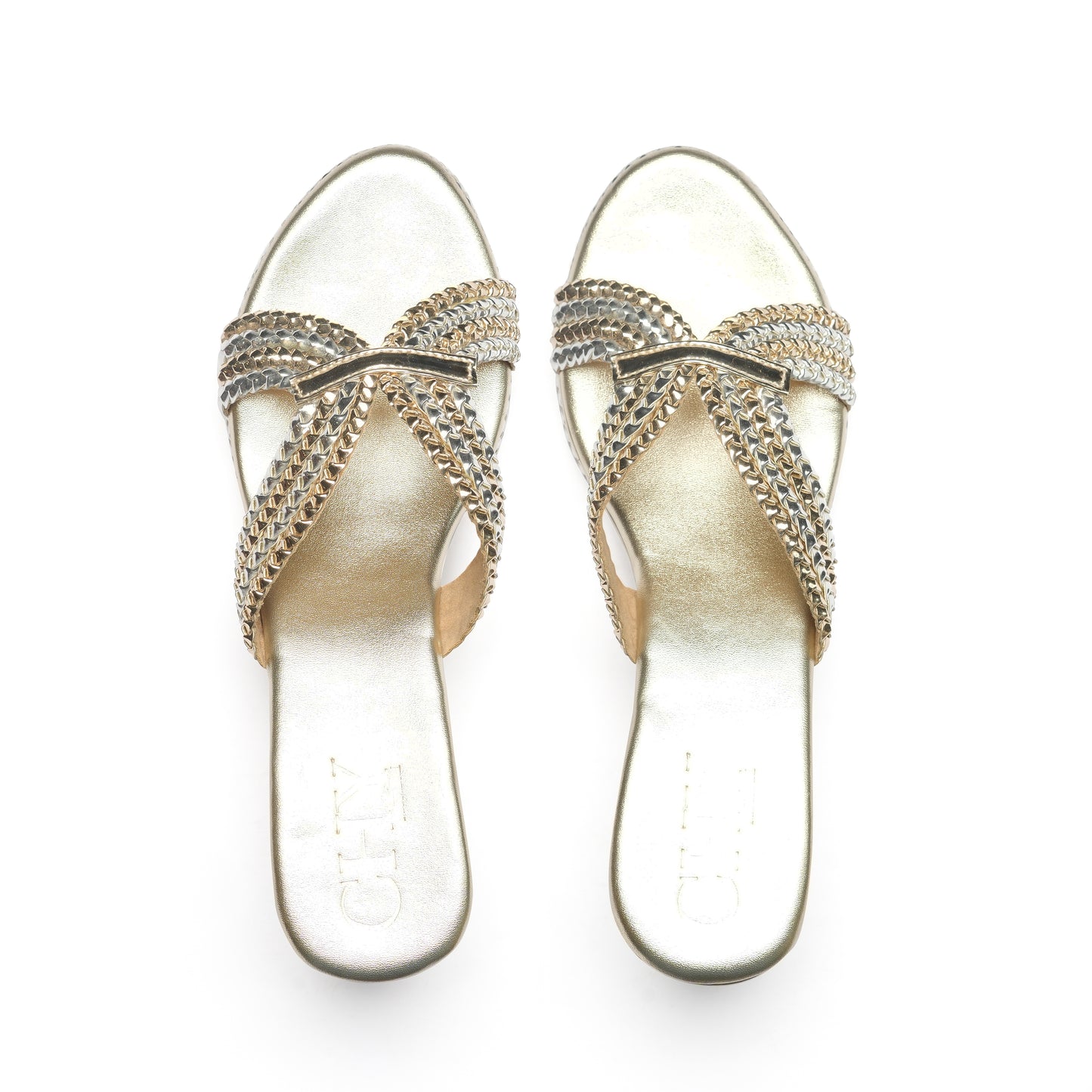 BRAID SILVER GOLD LASER 3"