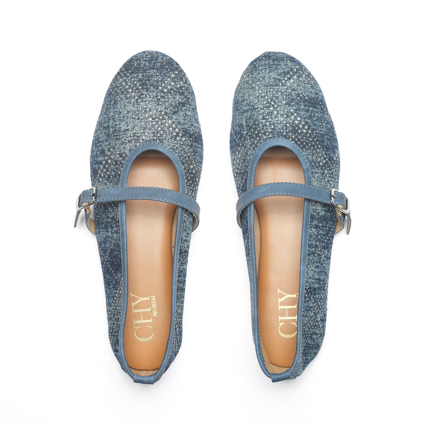 MARY JANES BALLET DENIM DIAMONTE