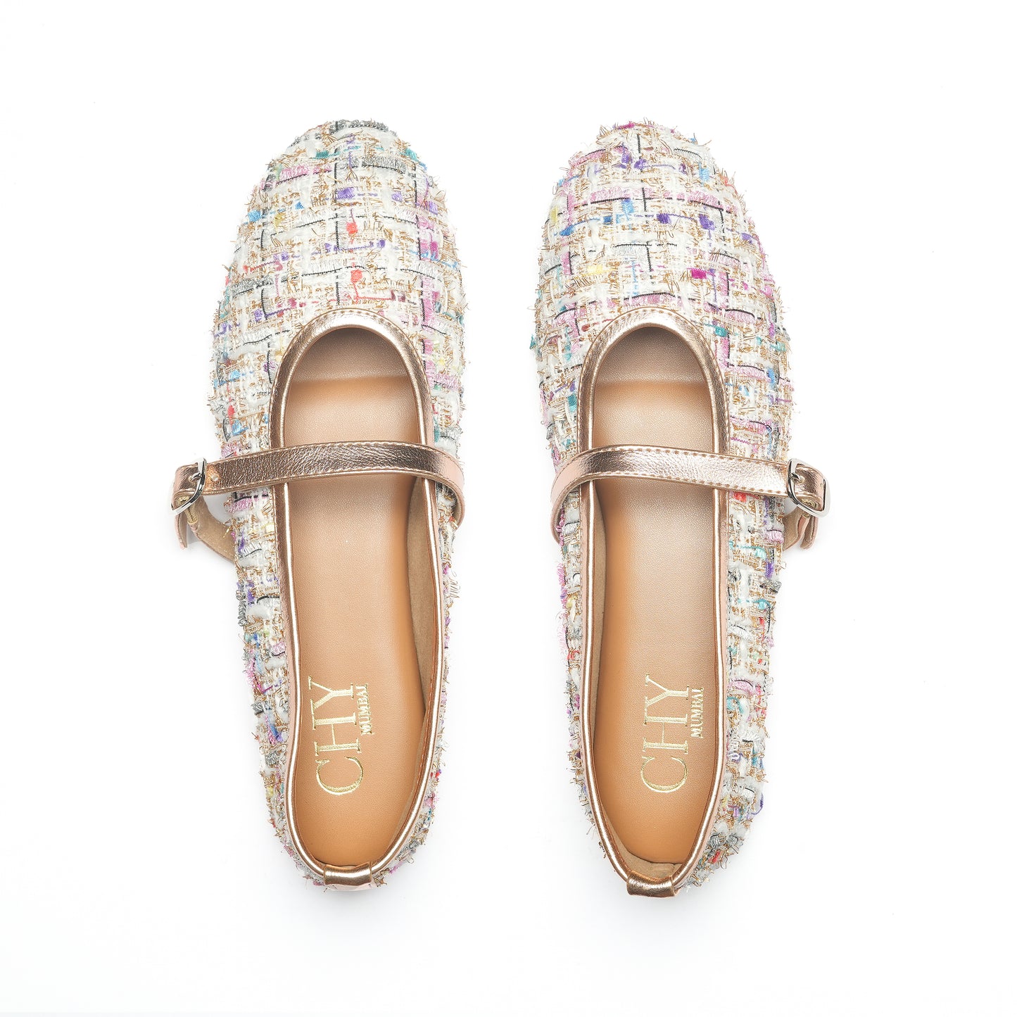 MARY JANES BALLET TWEED PINK