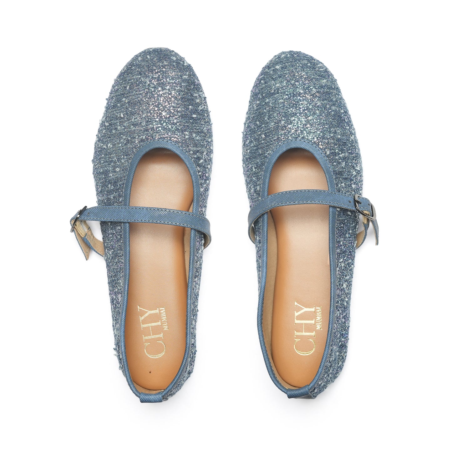 MARY JANES BALLET DENIM RAINBOW