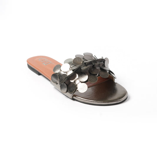 MINT GUNMETAL FLATS